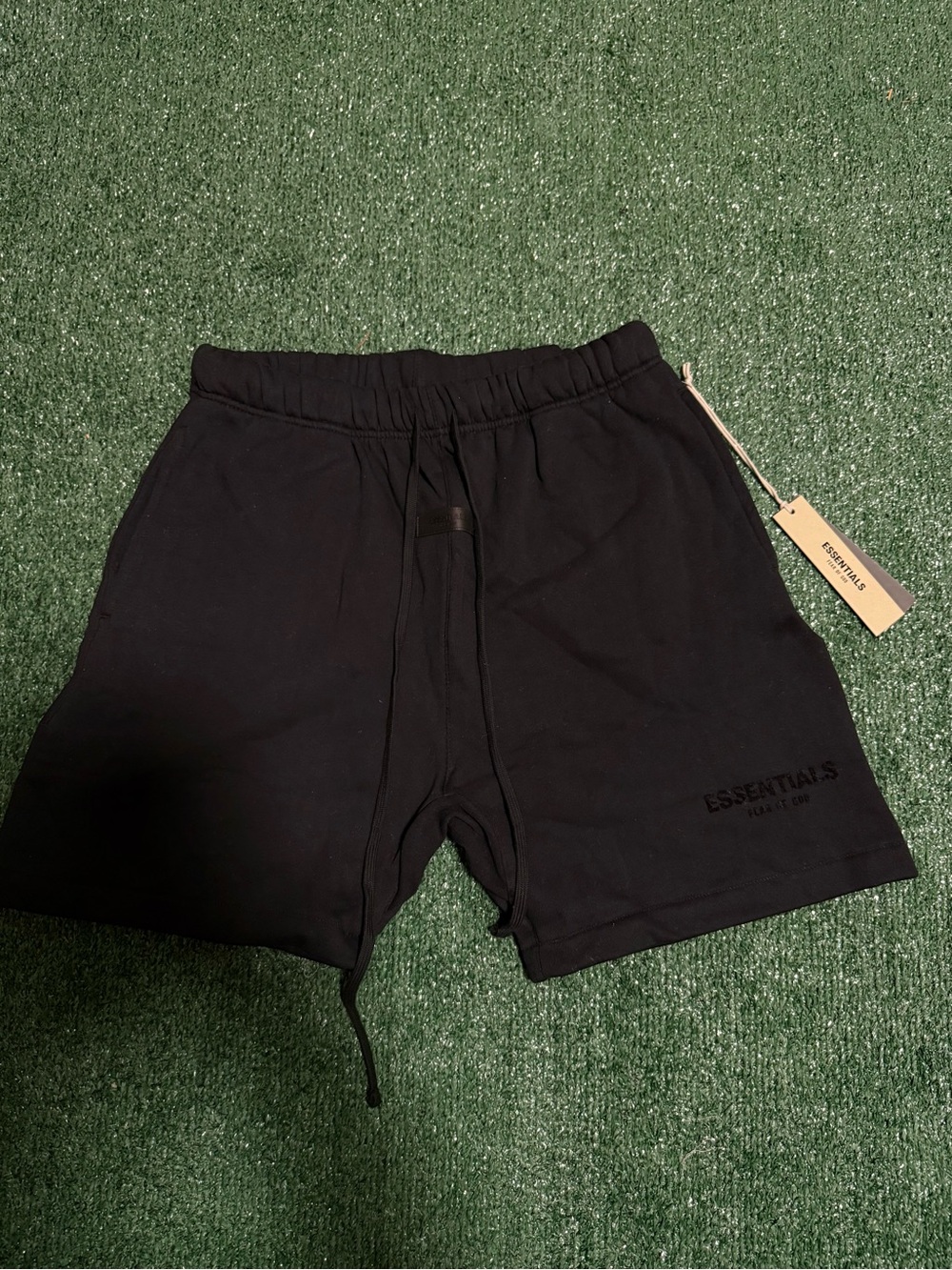 ESSENTIALS Men’s Black Logo Sweat Shorts